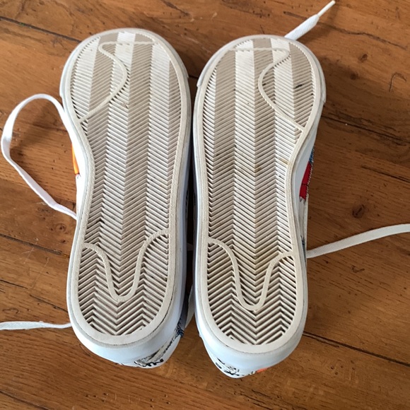 RARE Nike Blazer Mid 77' Patchwork Sneakers Men's White Orange Shoes Size 8.5 - Picture 9 of 14